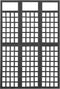 vidaXL - Kamerscherm/trellis - met - 3 - panelen - 121x180 - cm - vurenhout - zwart