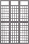 vidaXL - Kamerscherm/trellis - met - 3 - panelen - 121x180 - cm - vurenhout - grijs