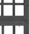 vidaXL - Kamerscherm/trellis - met - 3 - panelen - 121x180 - cm - vurenhout - zwart