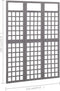 vidaXL - Kamerscherm/trellis - met - 3 - panelen - 121x180 - cm - vurenhout - grijs