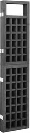 vidaXL - Kamerscherm/trellis - met - 3 - panelen - 121x180 - cm - vurenhout - zwart