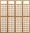 vidaXL - Kamerscherm/trellis - met - 4 - panelen161x180 - cm - massief - vurenhout