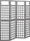 vidaXL - Kamerscherm/trellis - met - 4 - panelen161x180 - cm - vurenhout - grijs