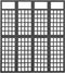 vidaXL - Kamerscherm/trellis - met - 4 - panelen161x180 - cm - vurenhout - zwart