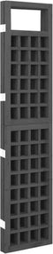 vidaXL - Kamerscherm/trellis - met - 4 - panelen161x180 - cm - vurenhout - zwart