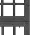 vidaXL - Kamerscherm/trellis - met - 4 - panelen161x180 - cm - vurenhout - zwart
