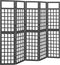 vidaXL - Kamerscherm/trellis - met - 5 - panelen - 201,5x180 - cm - vurenhout - zwart