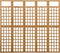 vidaXL - Kamerscherm/trellis - met - 5 - panelen - 201,5x180 - cm - vurenhout