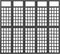 vidaXL - Kamerscherm/trellis - met - 5 - panelen - 201,5x180 - cm - vurenhout - zwart