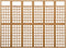 vidaXL - Kamerscherm/trellis - met - 6 - panelen - 242,5x180 - cm - vurenhout