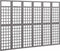 vidaXL - Kamerscherm/trellis - met - 6 - panelen - 242,5x180 - cm - vurenhout - grijs