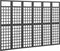 vidaXL - Kamerscherm/trellis - met - 6 - panelen - 242,5x180 - cm - vurenhout - zwart