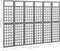 vidaXL - Kamerscherm/trellis - met - 6 - panelen - 242,5x180 - cm - vurenhout - grijs