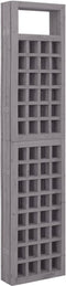 vidaXL - Kamerscherm/trellis - met - 6 - panelen - 242,5x180 - cm - vurenhout - grijs