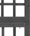 vidaXL - Kamerscherm/trellis - met - 6 - panelen - 242,5x180 - cm - vurenhout - zwart