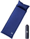 vidaXL - Kampeermatras - met - kussen - zelfopblazend - 1-persoons - marineblauw
