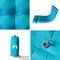 vidaXL - Kampeermatras - met - kussen - zelfopblazend - 1-persoons - blauw