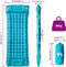 vidaXL - Kampeermatras - met - kussen - zelfopblazend - 1-persoons - blauw