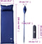 vidaXL - Kampeermatras - met - kussen - zelfopblazend - 1-persoons - marineblauw