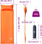 vidaXL - Kampeermatras - met - kussen - zelfopblazend - 1-persoons - oranje