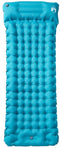 vidaXL - Kampeermatras - met - kussen - zelfopblazend - 1-persoons - blauw
