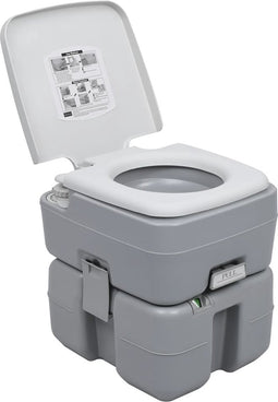 vidaXL - Kampeertoilet - draagbaar - 20 - + - 10 - L - grijs