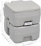 vidaXL - Kampeertoilet - draagbaar - 20 - + - 10 - L - grijs