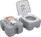 vidaXL - Kampeertoilet - draagbaar - 20 - + - 10 - L - grijs