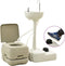 vidaXL - Kampeertoilet- - en - wasbakset - 10+10 - en - 20 - L - grijs