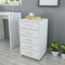 vidaXL - Kantoor - ladeblok - op - wielen - 5 - lades - wit