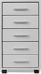 vidaXL - Kantoor - ladeblok - op - wielen - 5 - lades - wit