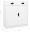 vidaXL - Kantoorkast - 90x40x102 - cm - staal - wit