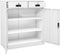 vidaXL - Kantoorkast - 90x40x102 - cm - staal - wit