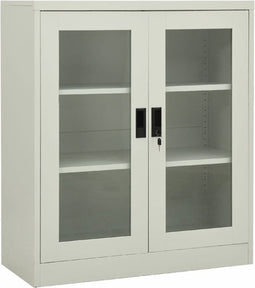 vidaXL - Kantoorkast - 90x40x105 - cm - staal - lichtgrijs