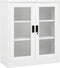 vidaXL - Kantoorkast - 90x40x105 - cm - staal - wit