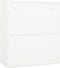 vidaXL - Kantoorkast - 90x40x105 - cm - staal - wit