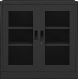 vidaXL - Kantoorkast - 90x40x90 - cm - staal - antracietkleurig