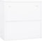 vidaXL - Kantoorkast - 90x40x90 - cm - staal - wit