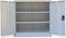vidaXL - Kantoorkast - met - 2 - deuren - 90 - cm - staal - grijs