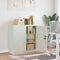 vidaXL - Kantoorkast - met - 2 - deuren - 90 - cm - staal - grijs