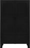 vidaXL - Kantoorkast - met - gaasdeuren - industrieel - 75x40x120 - cm - staal - zwart