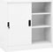 vidaXL - Kantoorkast - met - schuifdeuren - 90x40x90 - cm - staal - wit