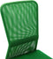 vidaXL - Kantoorstoel - 44x52x100 - cm - mesh - stof - groen