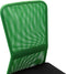 vidaXL - Kantoorstoel - 44x52x100 - cm - mesh - stof - zwart - en - groen
