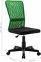 vidaXL - Kantoorstoel - 44x52x100 - cm - mesh - stof - zwart - en - groen