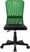 vidaXL - Kantoorstoel - 44x52x100 - cm - mesh - stof - zwart - en - groen