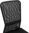 vidaXL - Kantoorstoel - 44x52x100 - cm - mesh - stof - zwart