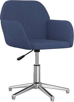 vidaXL - Kantoorstoel - draaibaar - stof - blauw
