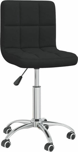 vidaXL - Kantoorstoel - draaibaar - stof - zwart