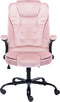 vidaXL - Kantoorstoel - fluweel - roze